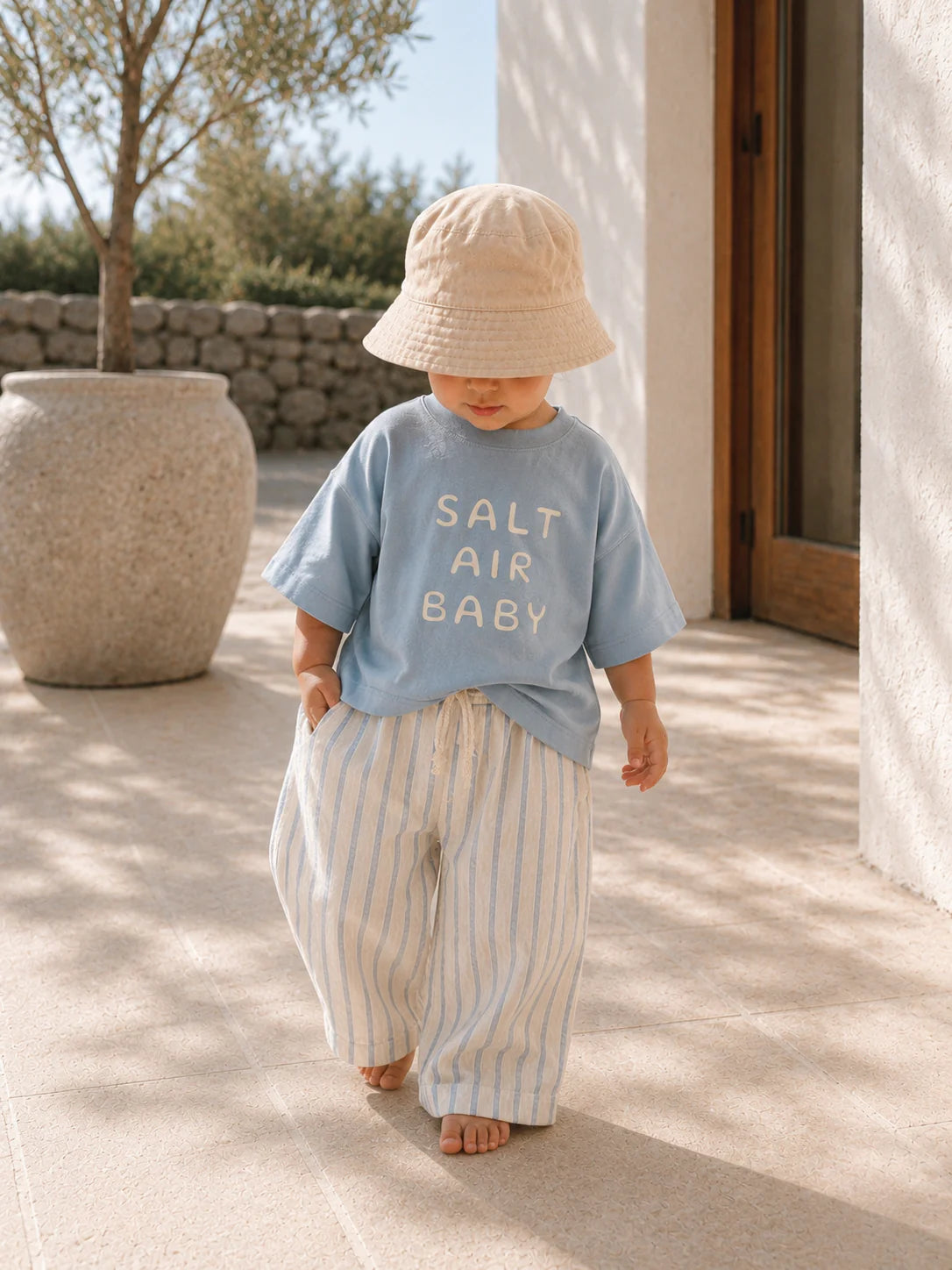 Coastal Stripe Linen Pants