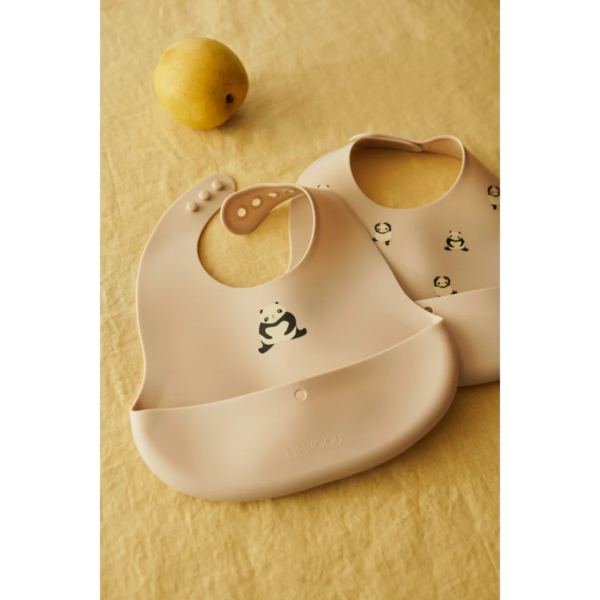 Ember Printed Bib 2-pack - Panda / Sandy