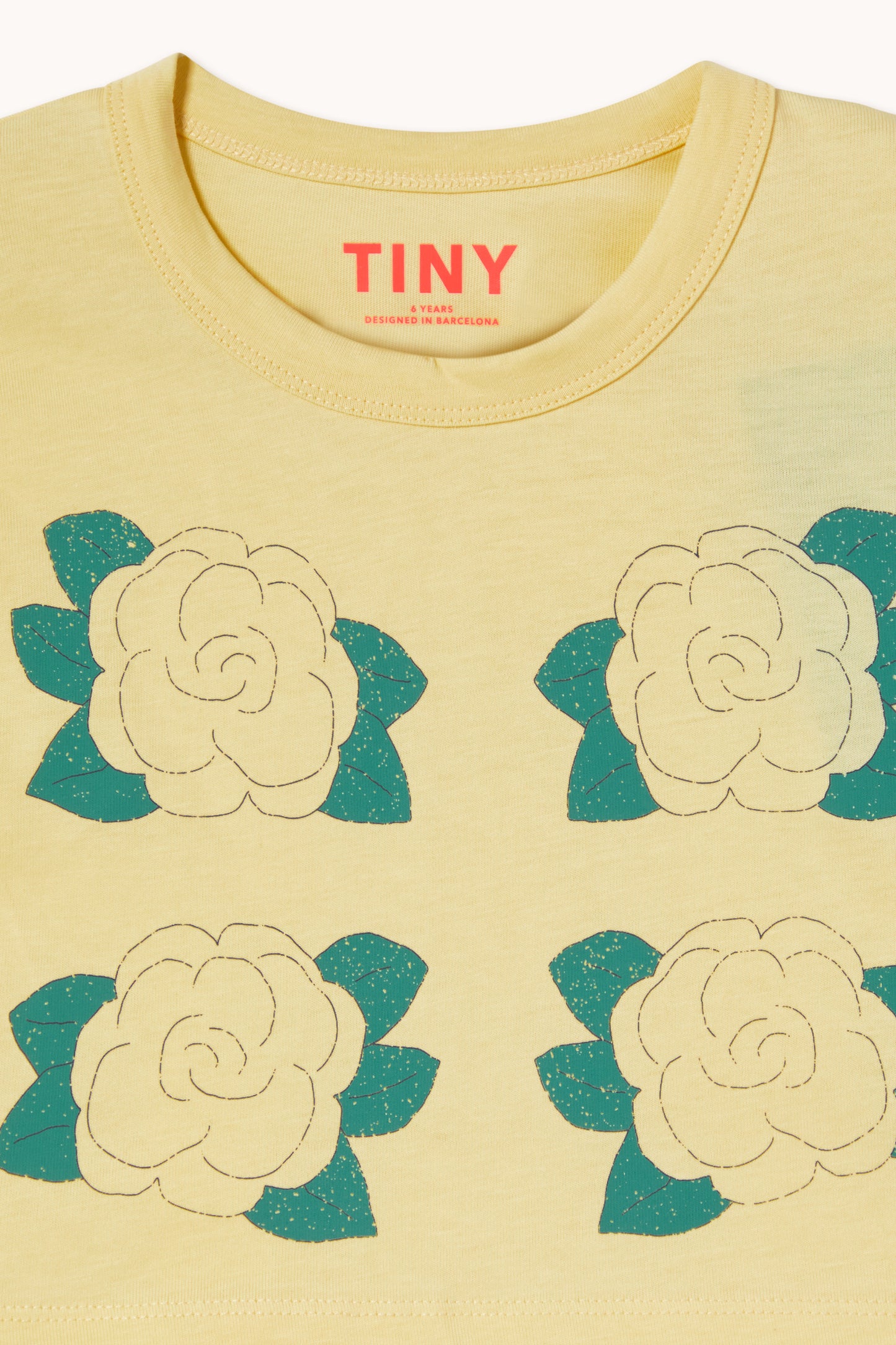 Yellow Flowers Crop Tee
