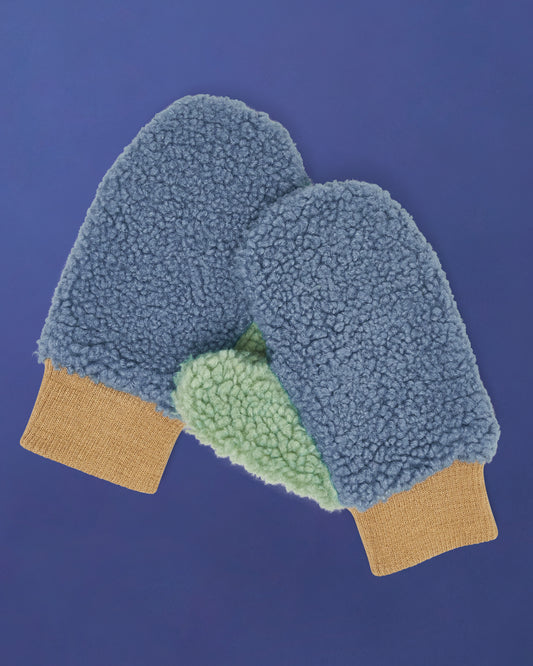 Fleece Mittens - Blue