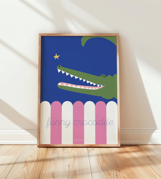 “Funny Crocodile” Print - A3