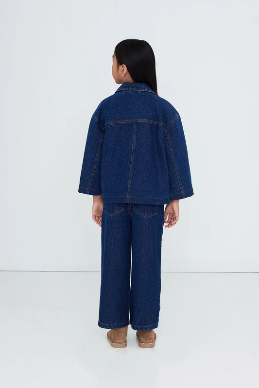 Mini Mushroom Embroidered Jeans