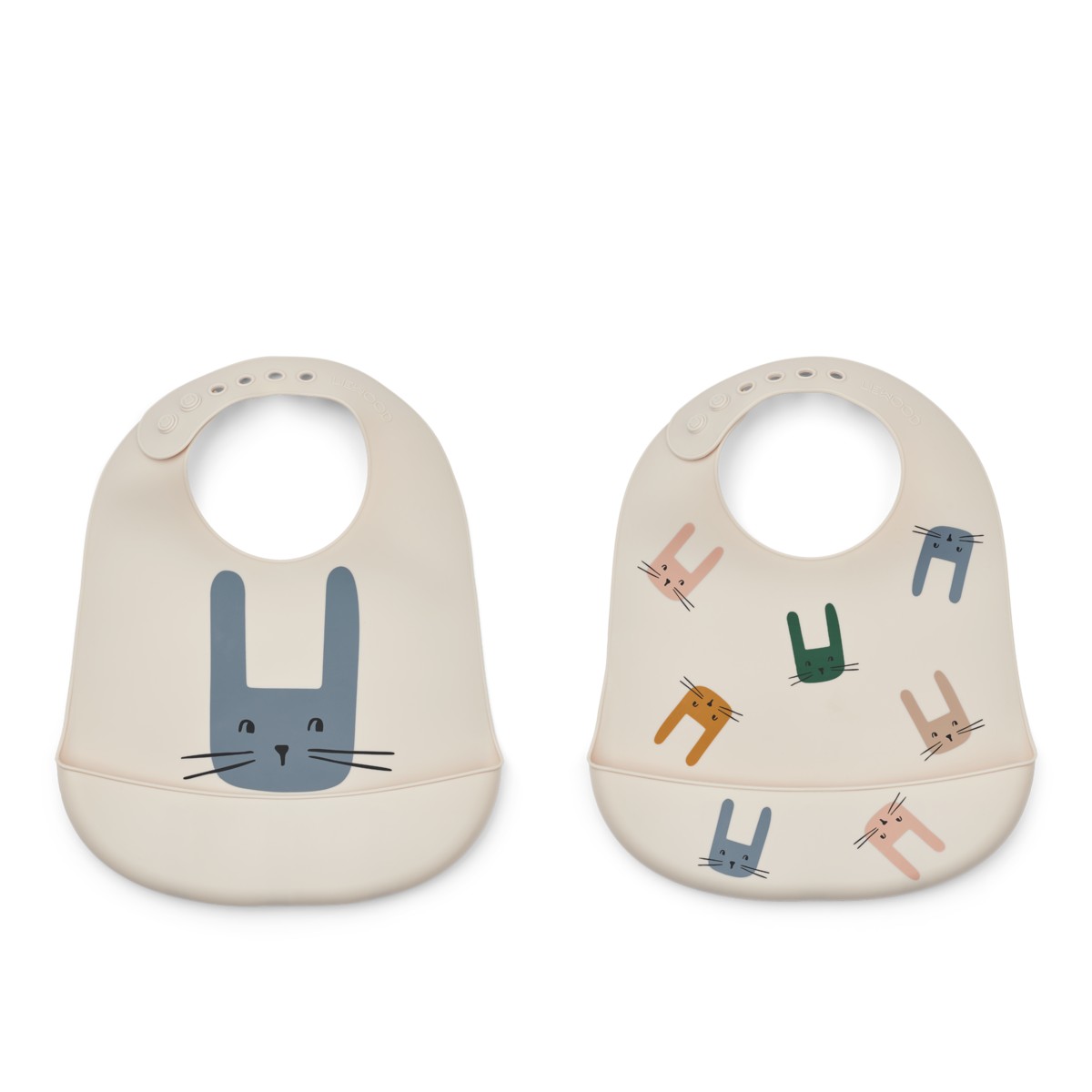 Tilda Printed Bib 2-Pack - Bunny / Sandy