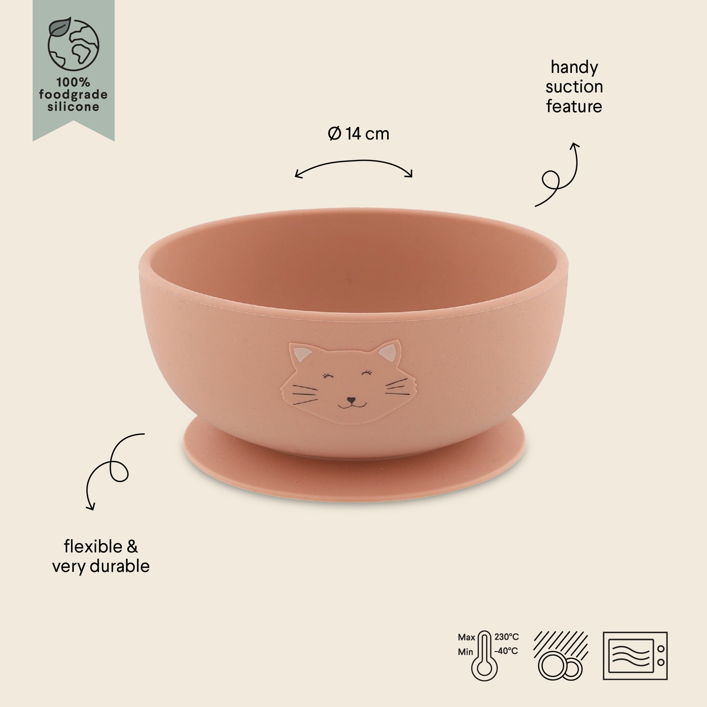 Silicone Bowl with Suction - Mrs. Cat