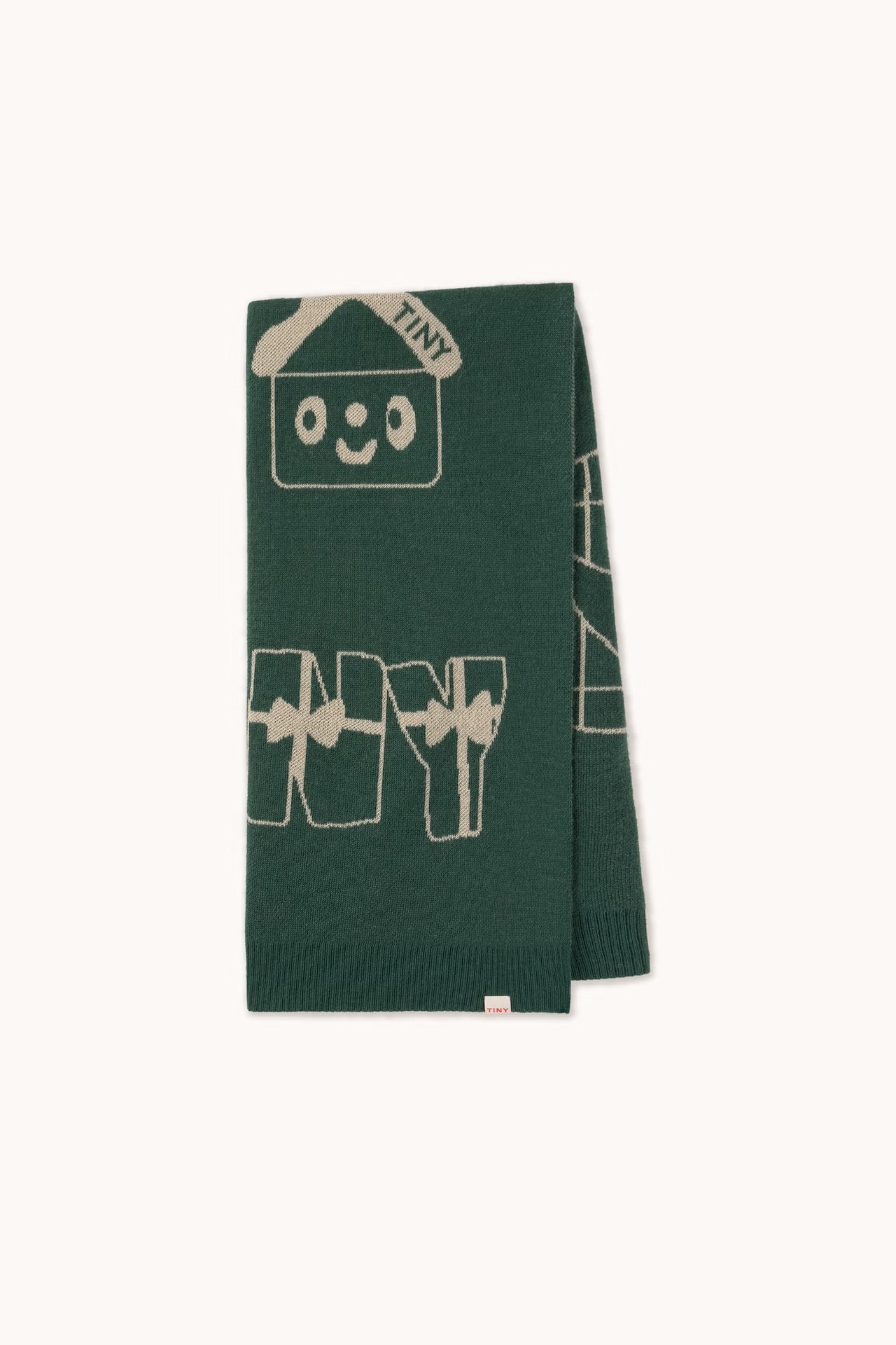 Xmas Tiny Town Knit Blanket