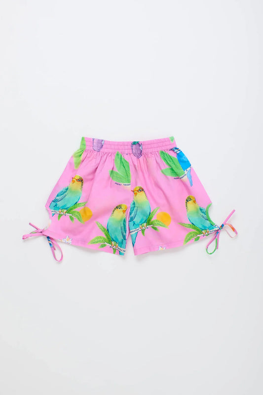 Birds Tie Shorts