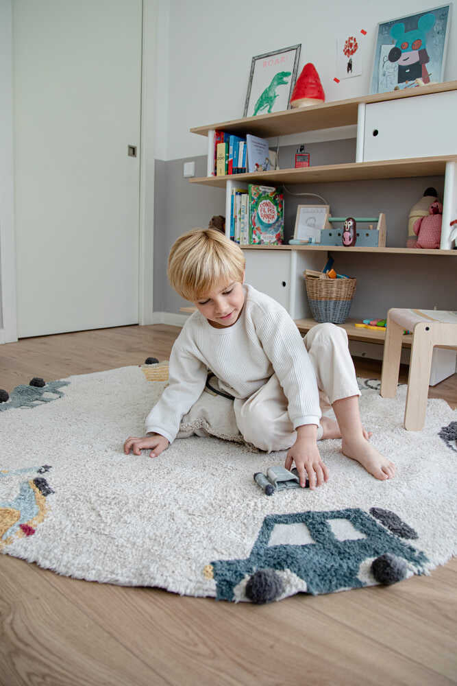 Washable Rug - Wheels (Ø 140cm)