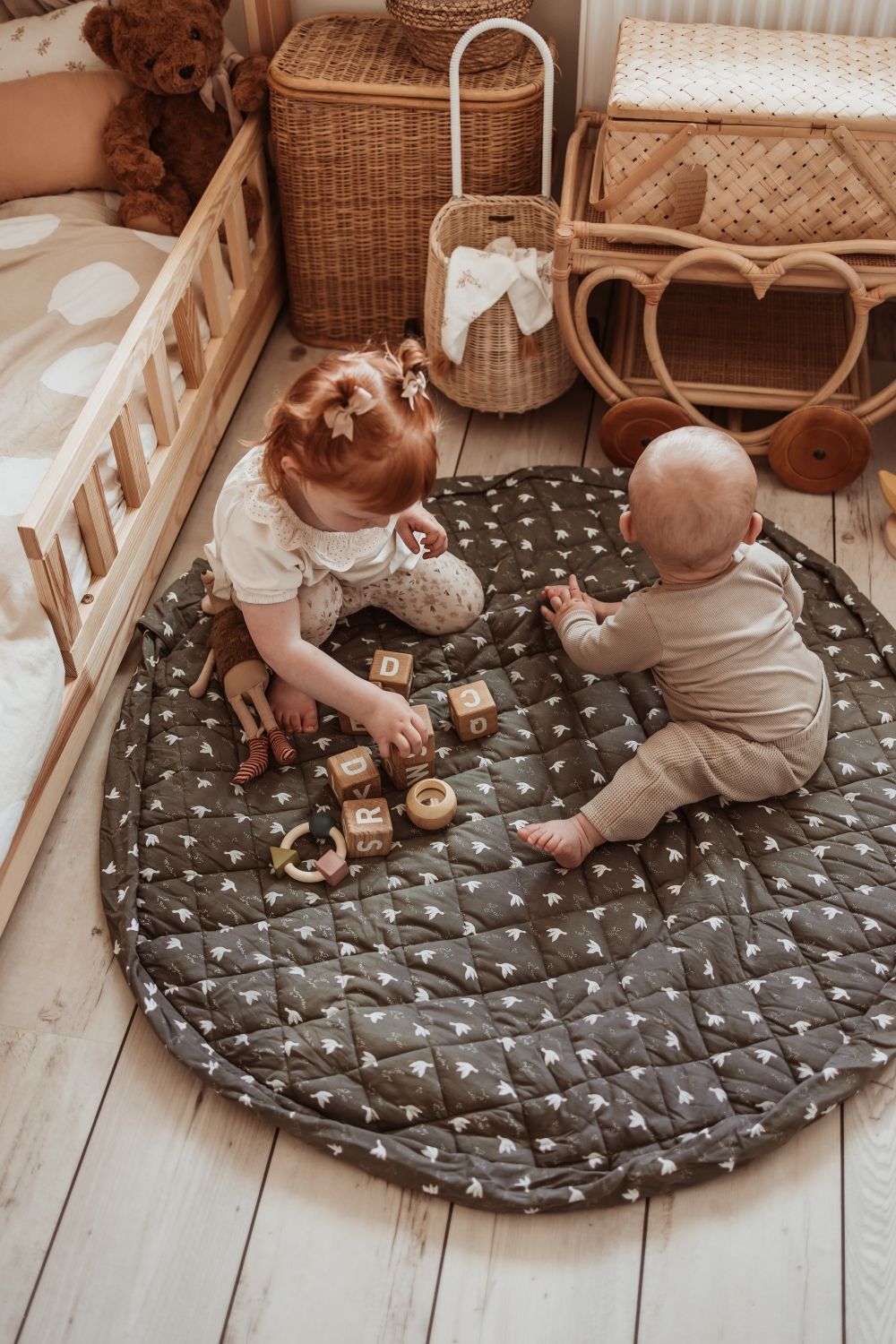 noomad soft: Organic Babymat & Bag - Birds