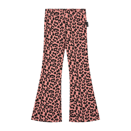 Leopard Flared Pants - Rose