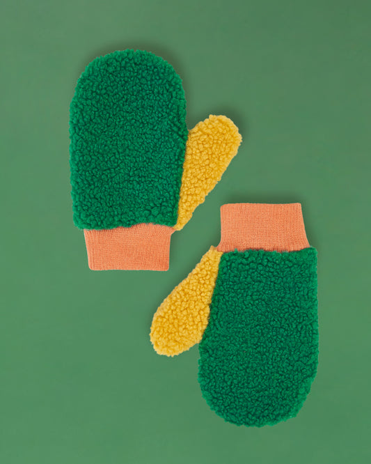 Fleece Mittens - Green