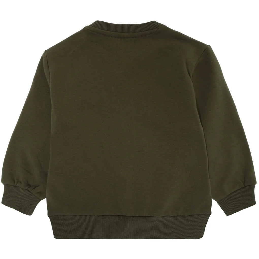 Dino Baby Sweater - Olive