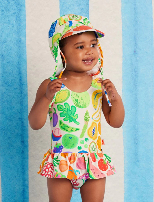 Eat The Rainbow Baby Frill Swimsuit