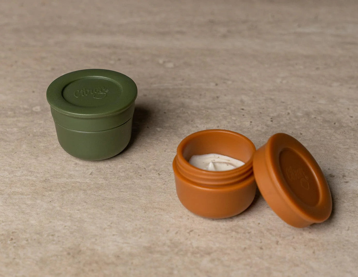 Mini Sauce Containers - Caramel/Green