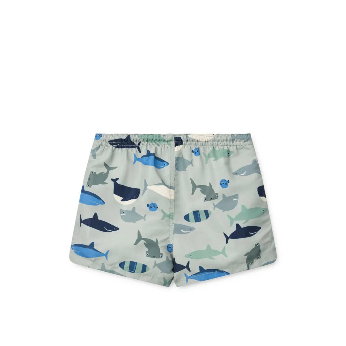 Aiden Printed Board Shorts - Shark / Dove Blue