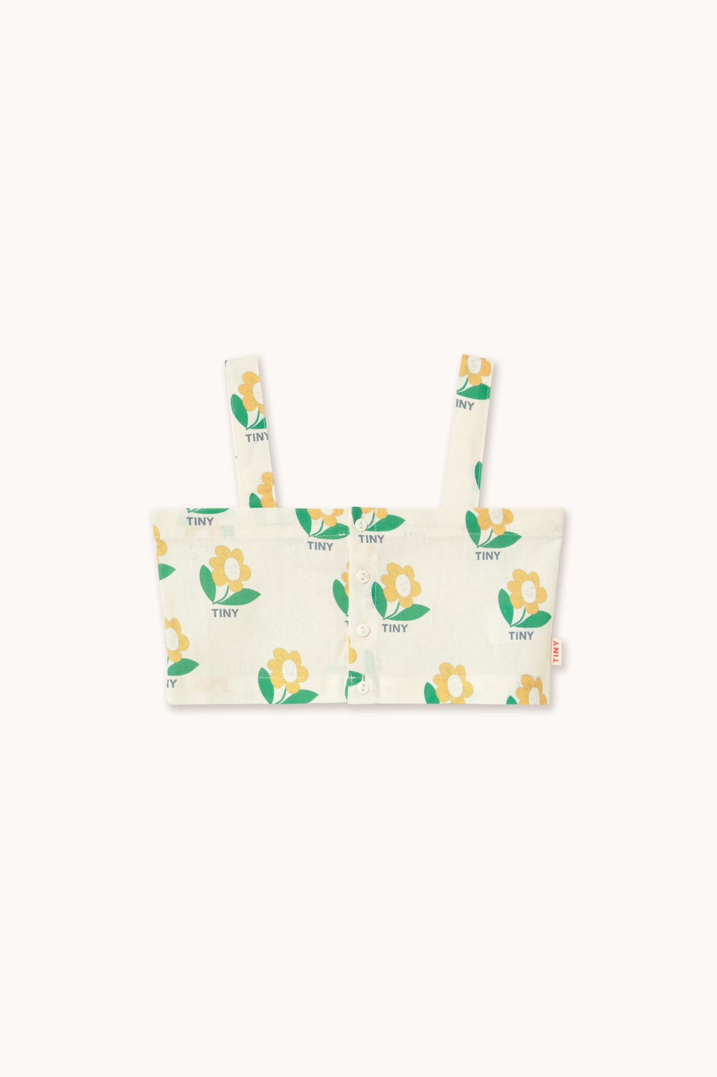 Tiny Flower Linen Crop Top
