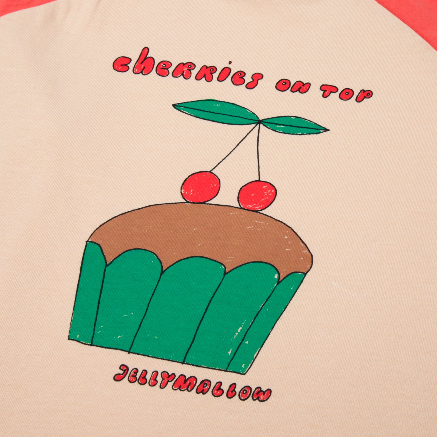 Cherry Cupcake Raglan T-shirt