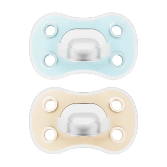 Advantage Pacifier 0-6m, Blue&Cream ( 2Packs )