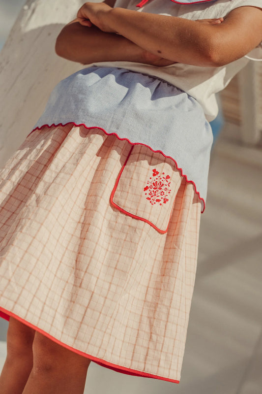 Amalia Skirt - Vichy Pink