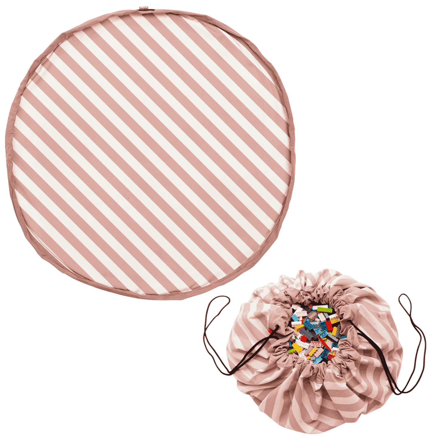 noomad: Playmat & Toy Bag - Pink Stripes
