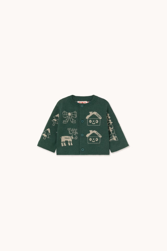 Xmas Tiny Town Baby Cardigan