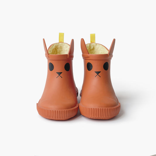Kerran Fleece Lined Rainboots - Vintage Brown