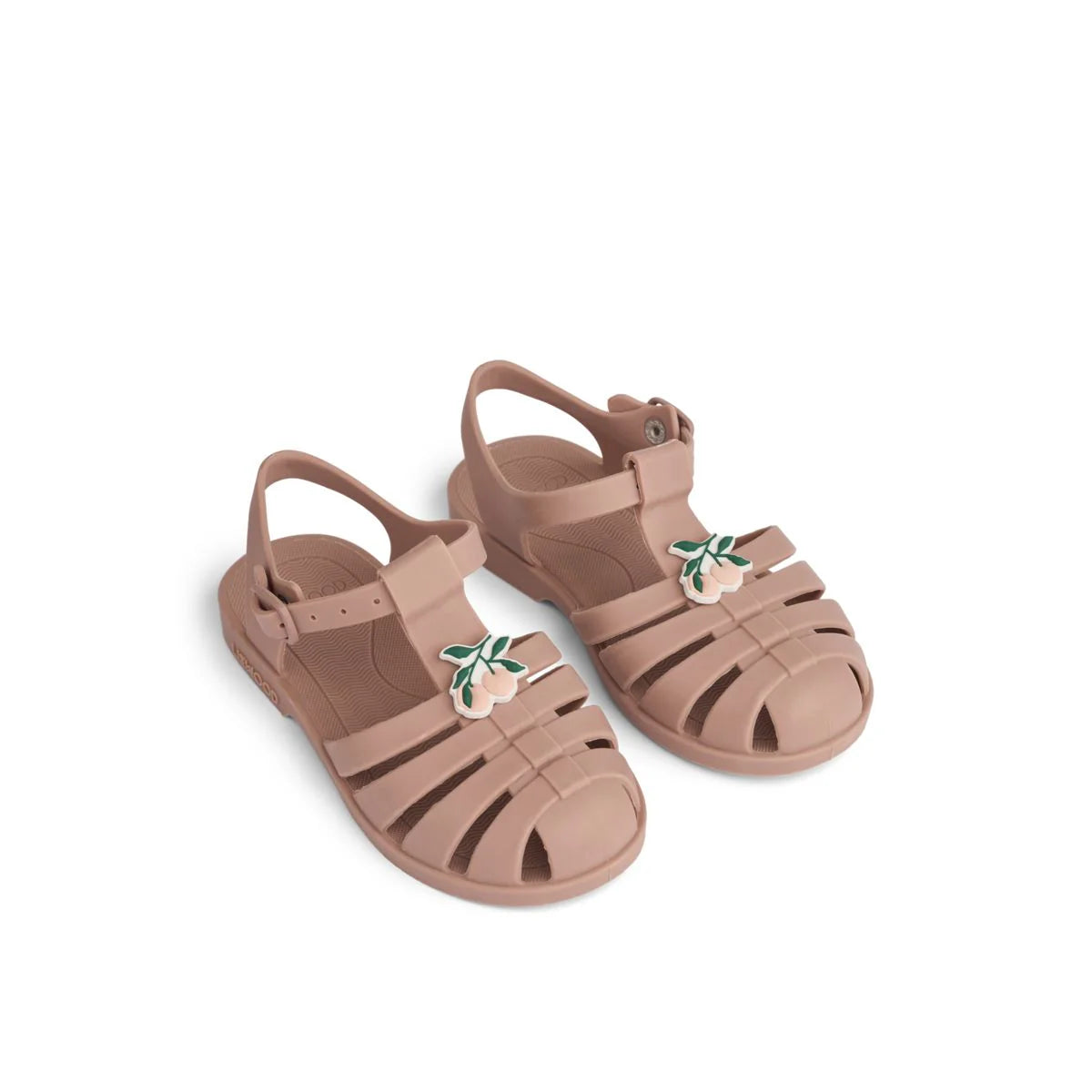 Bre Sandals with Charms - Peach / Dark Rose