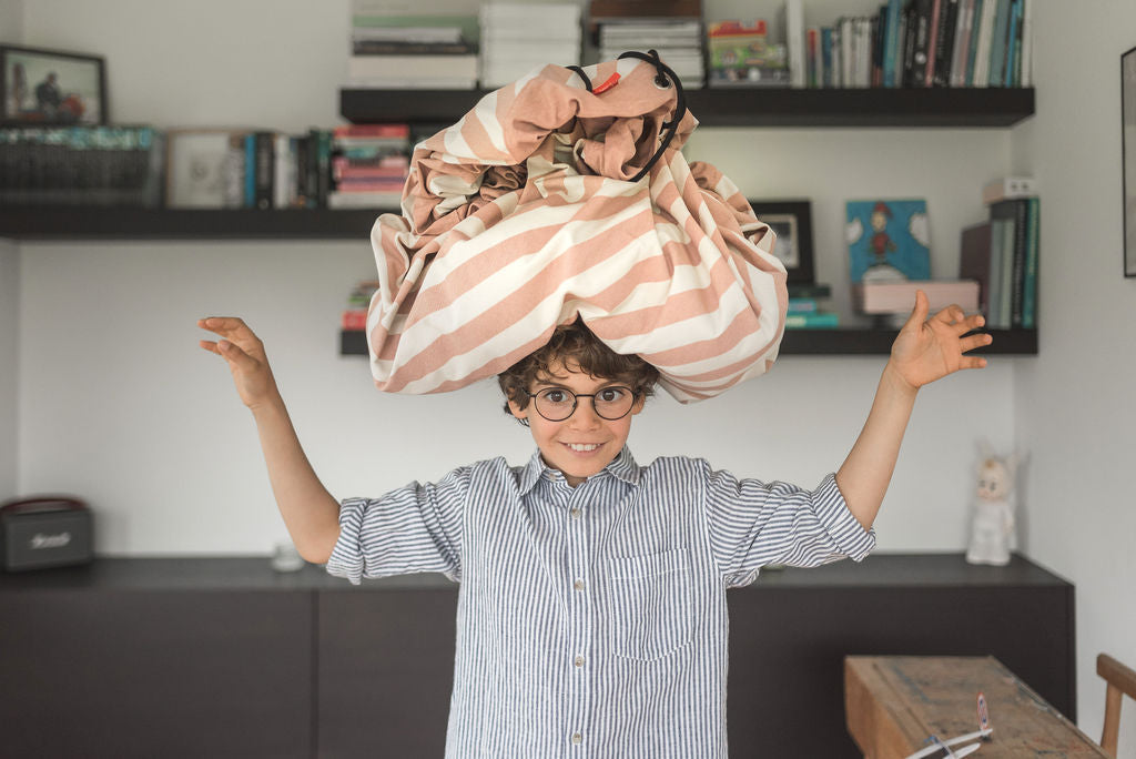 noomad: Playmat & Toy Bag - Pink Stripes
