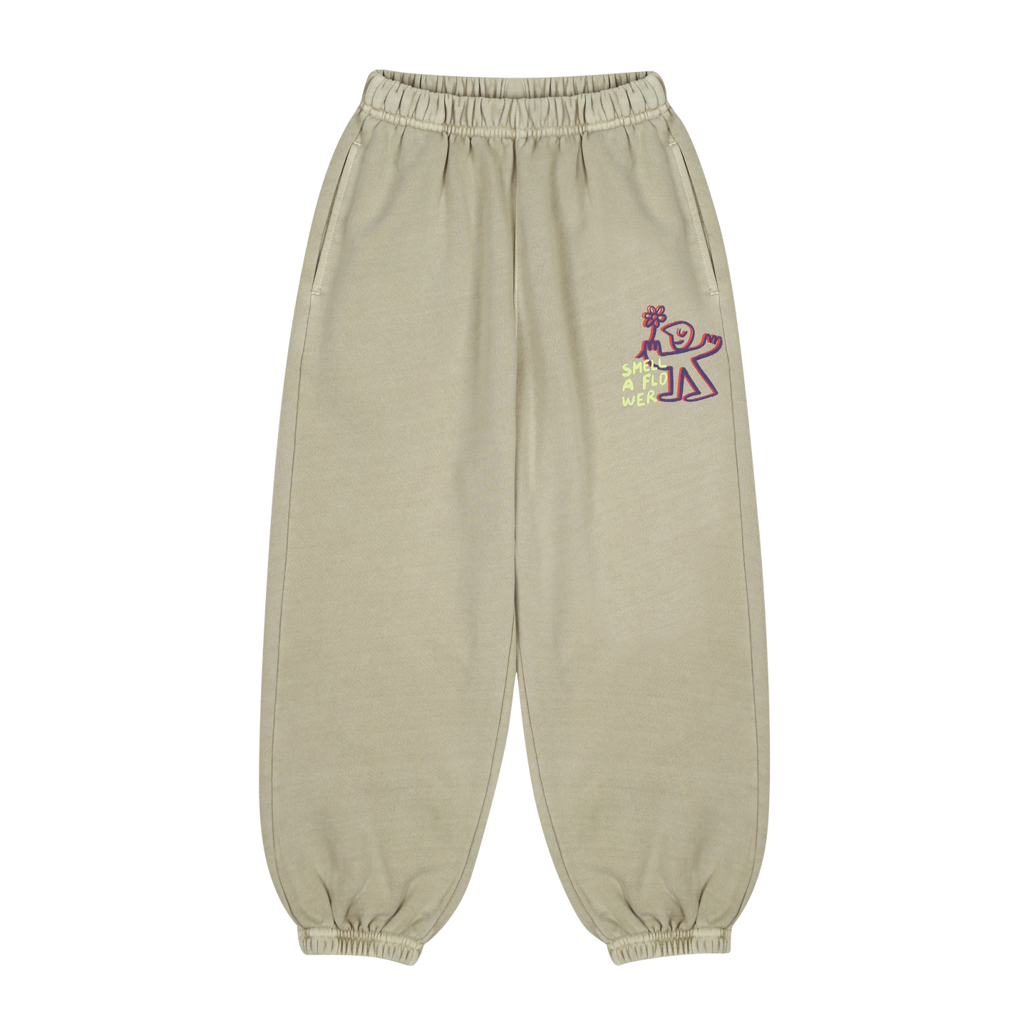 Flower Aladdin Pants - Khaki