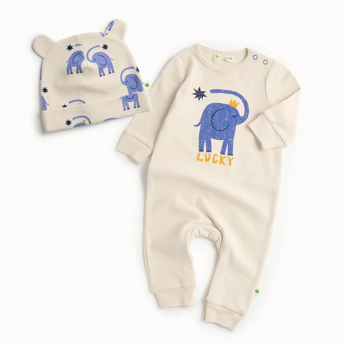 Elephant Baby Playsuit & Hat