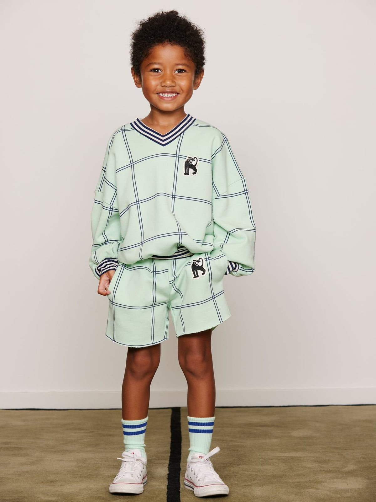 Panther Check Sweater