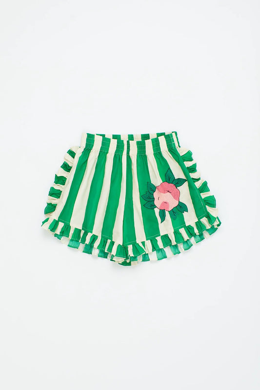 Flowers Stripes Shorts
