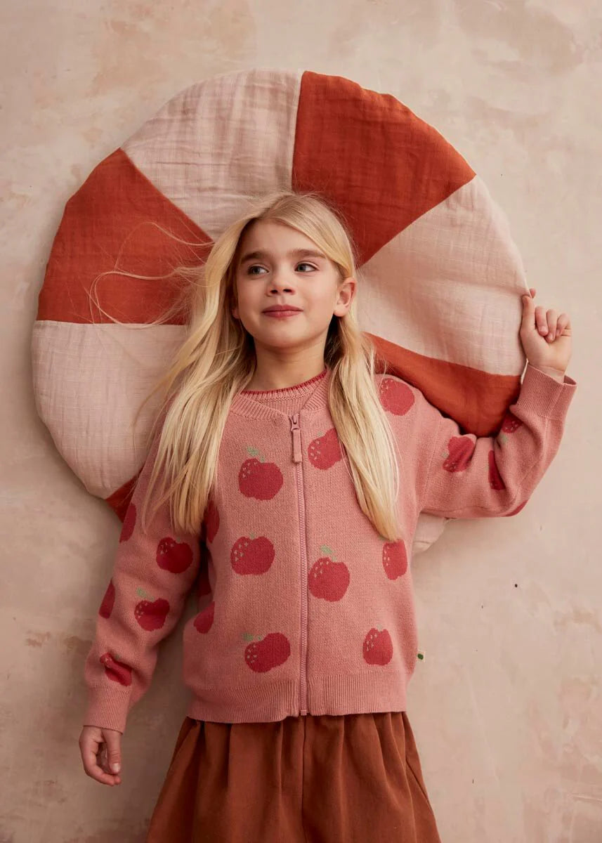 Apple Knit Cardigan - Rosy