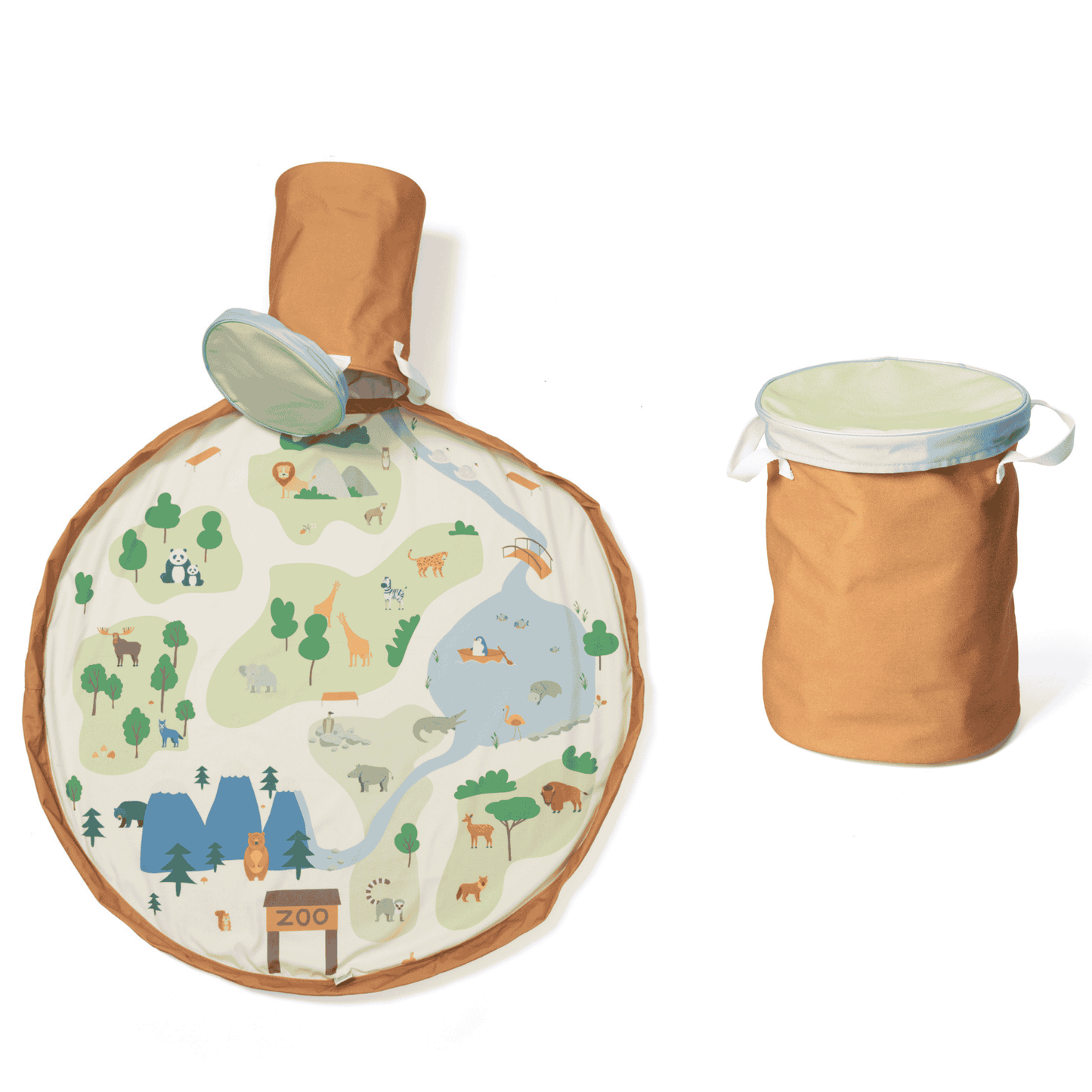 soo: Playmat & Storage Basket - Zoo