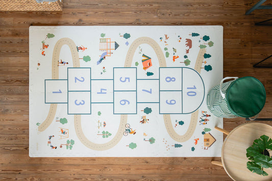 tiloo: Foam Puzzle Playmat & Storage Box - Hopscotch