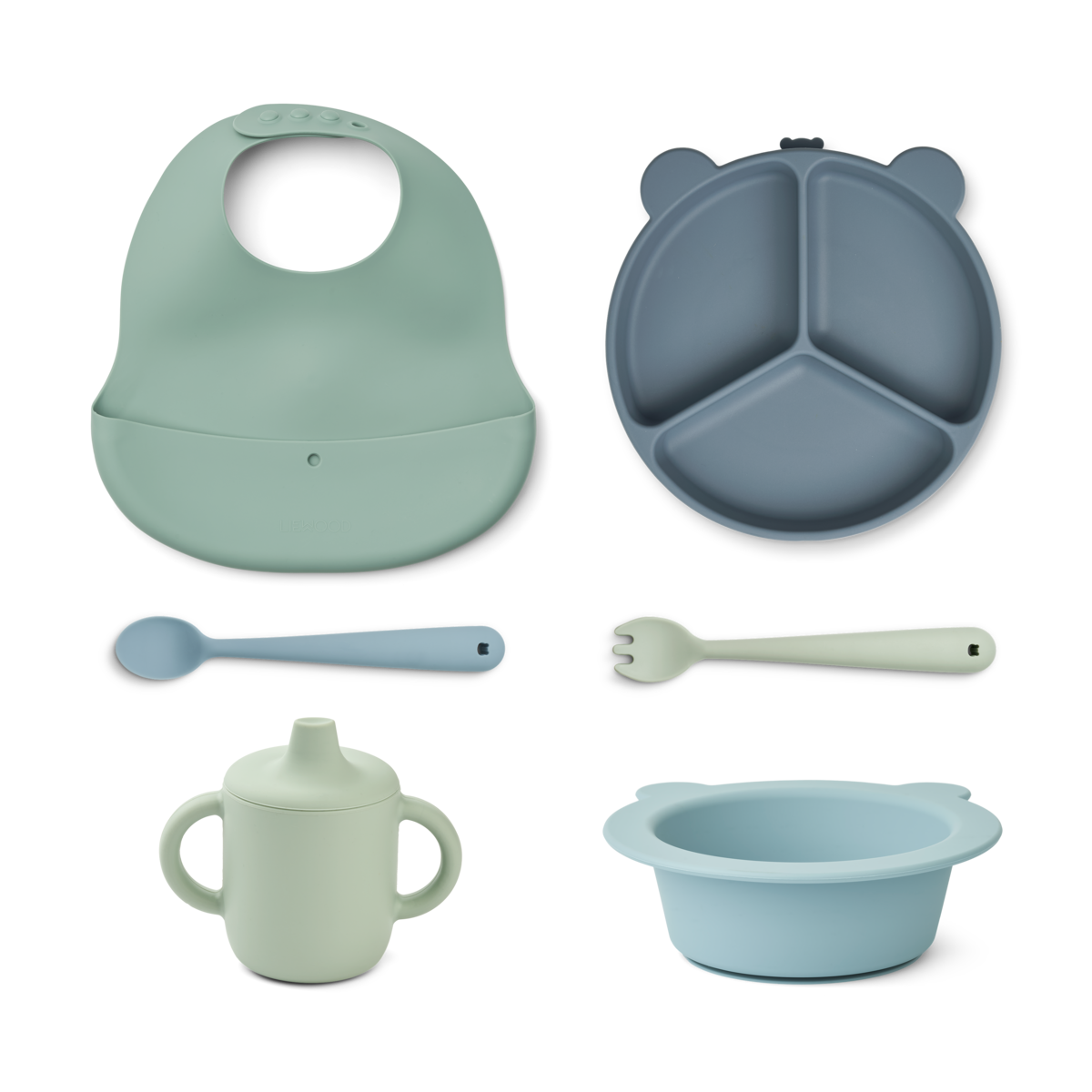 Stina Mealtime Gift Set - Mr. Bear/Dusty Mint Multi Mix