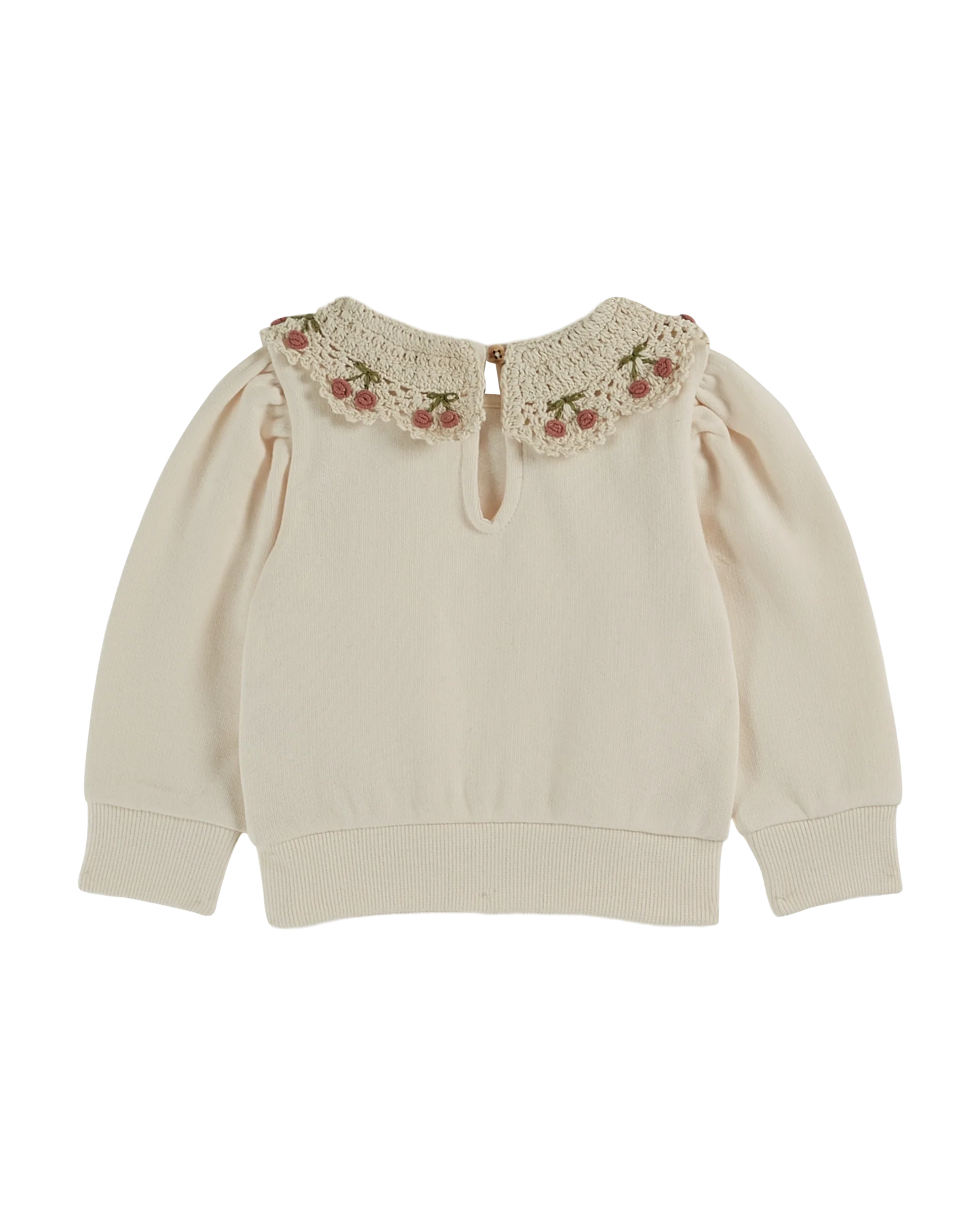 Cherry Collar Baby Sweater