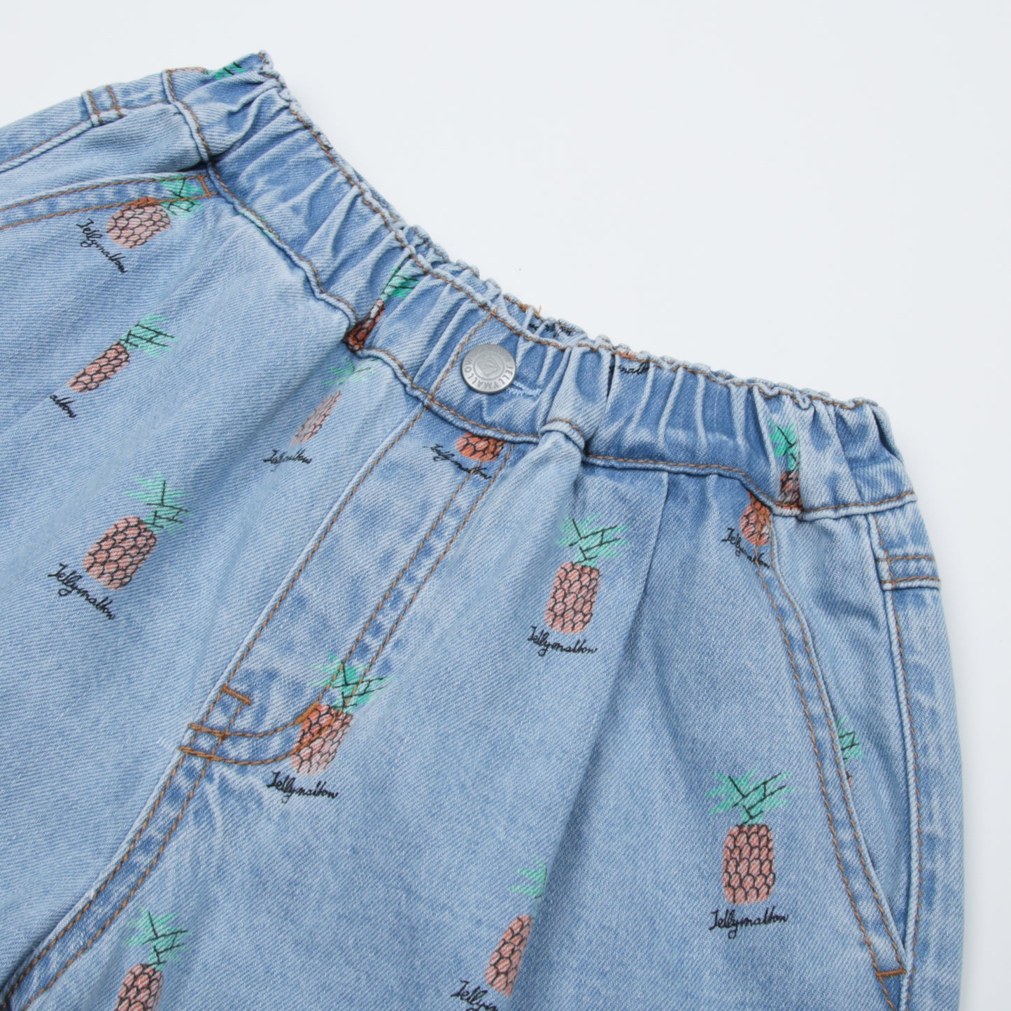 Pineapple Denim Shorts