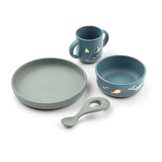Vivi Printed Tableware Set - Arctic Sea / Ocean View