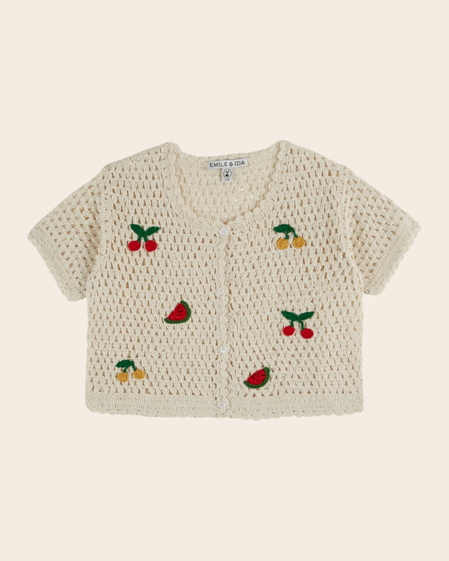 Fruits Crochet Cardigan