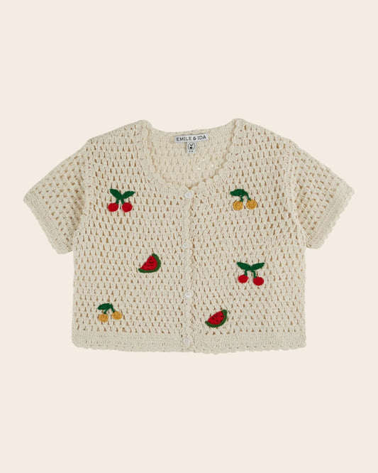Fruits Crochet Cardigan