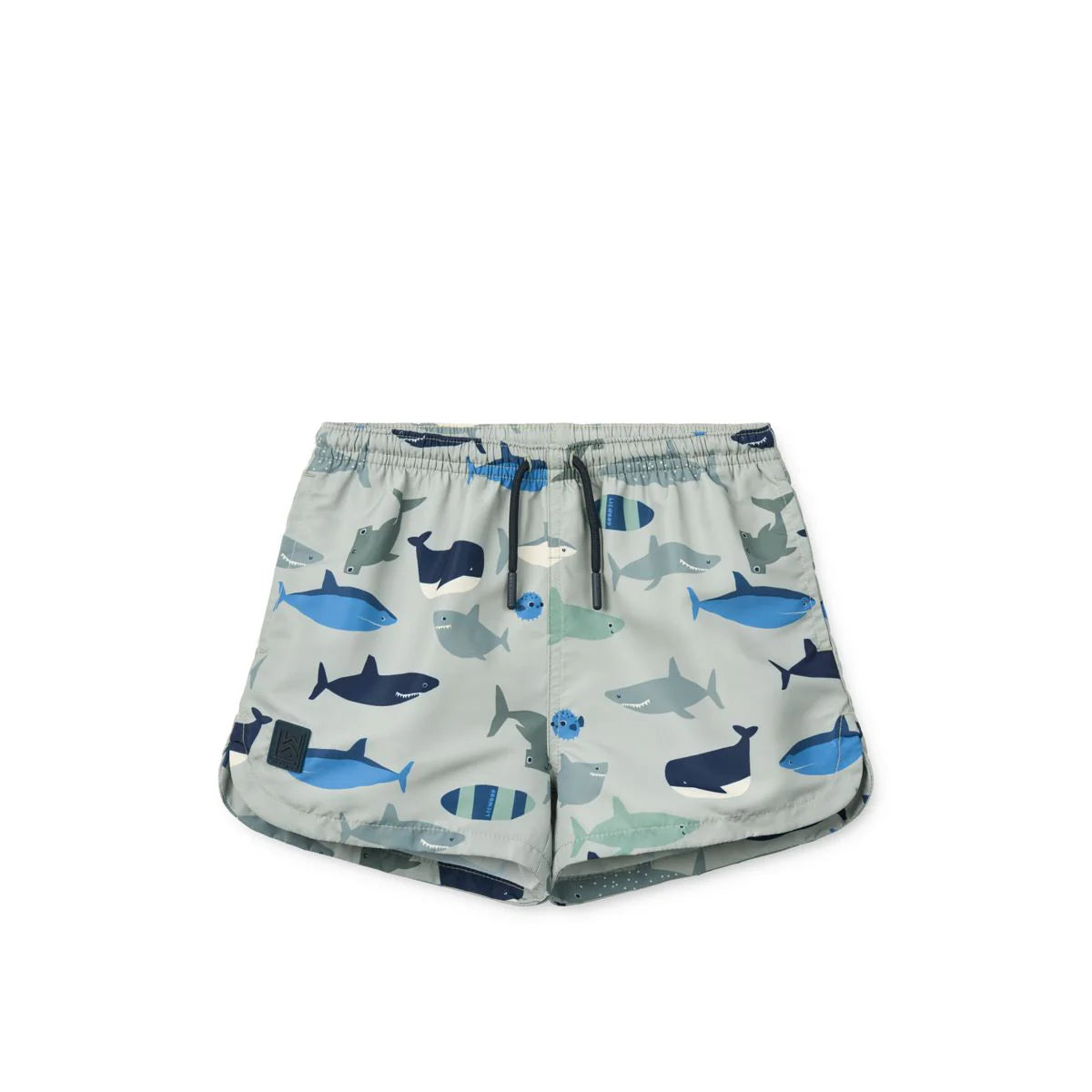Aiden Printed Board Shorts - Shark / Dove Blue