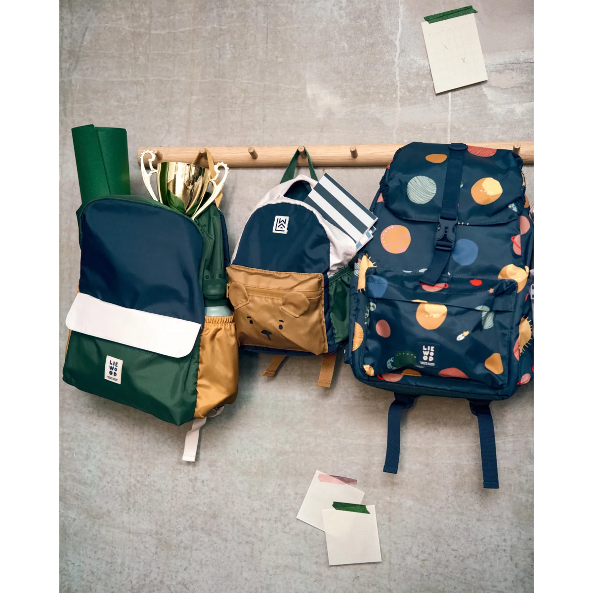 Lennon School Backpack - Garden Green Multi Mix