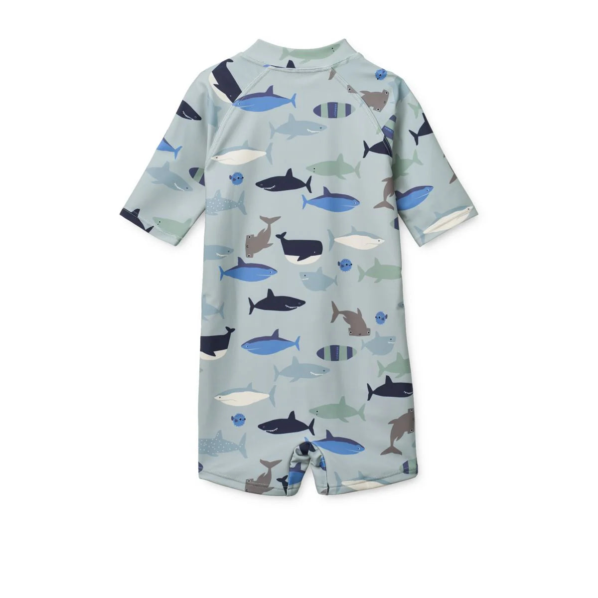 Max Printed Swim Jumpsuit - Shark / Dove Blue