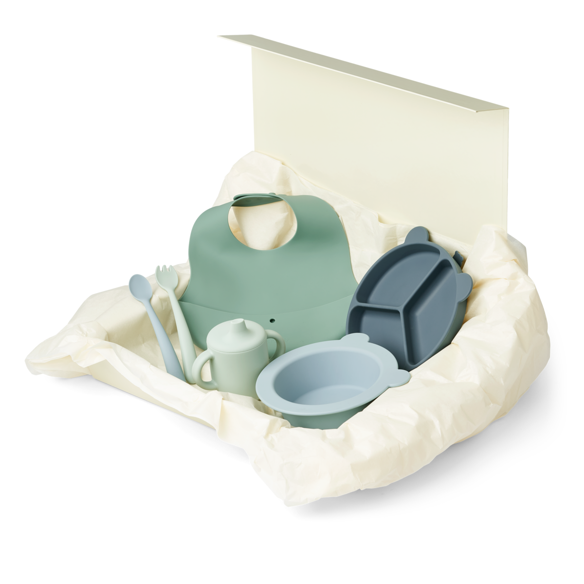 Stina Mealtime Gift Set - Mr. Bear/Dusty Mint Multi Mix