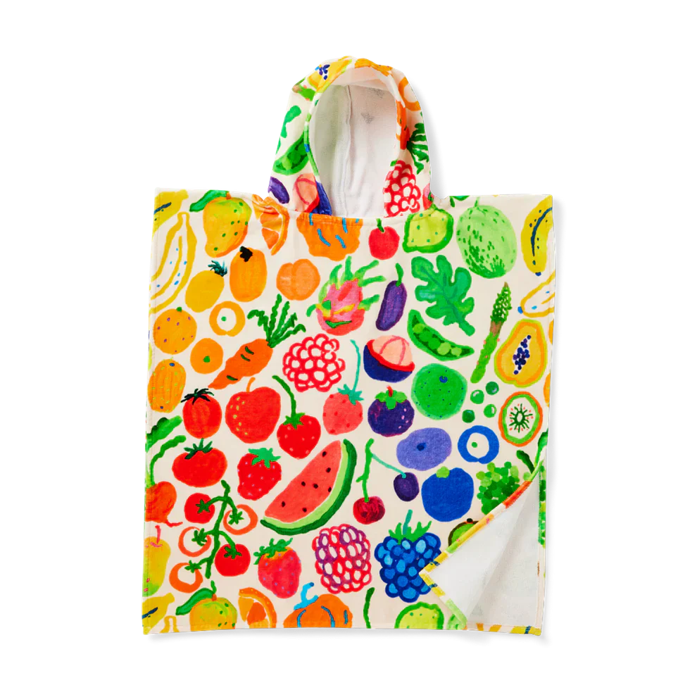 Kids Hooded Towel - Eat The Rainbow