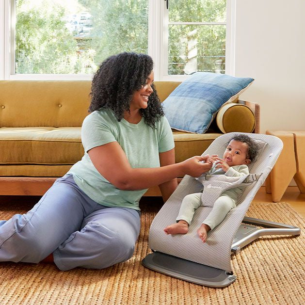 Evolve 3-in-1 Mesh Baby Bouncer - Light Grey