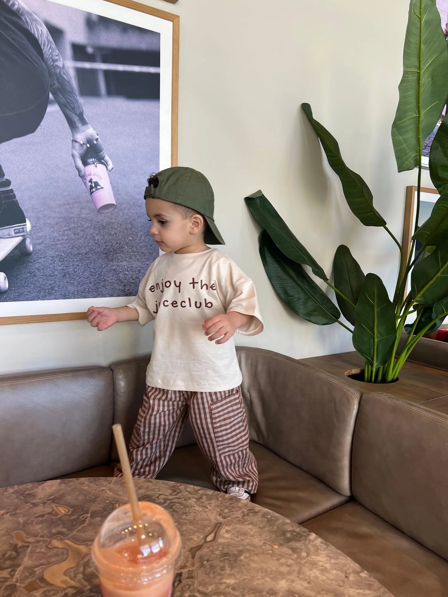 Mocha Check Cargo Pants