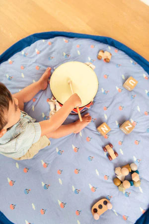 Soft Playmat & Toy Storage Bag - Air Balloons