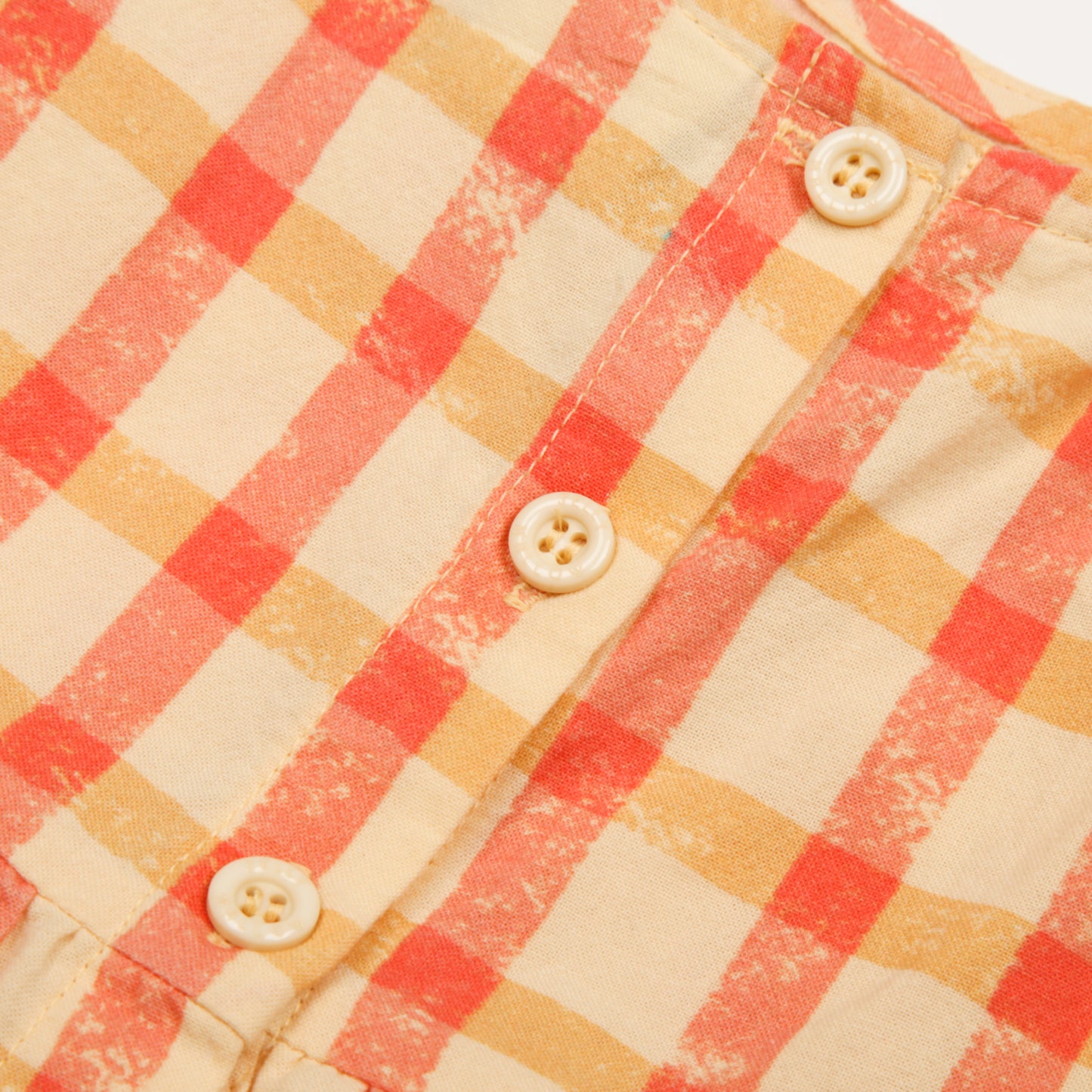 Checked Ribbon Sleeveless Blouse