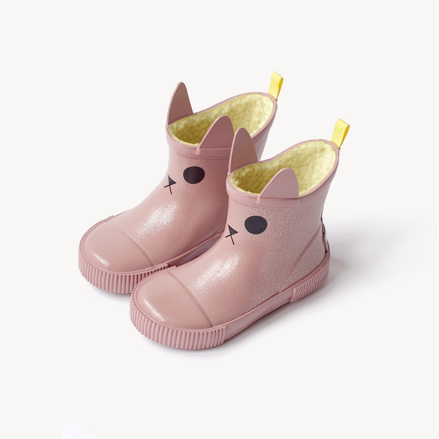 Kerran Fleece Lined Rainboots - Pink Glitter